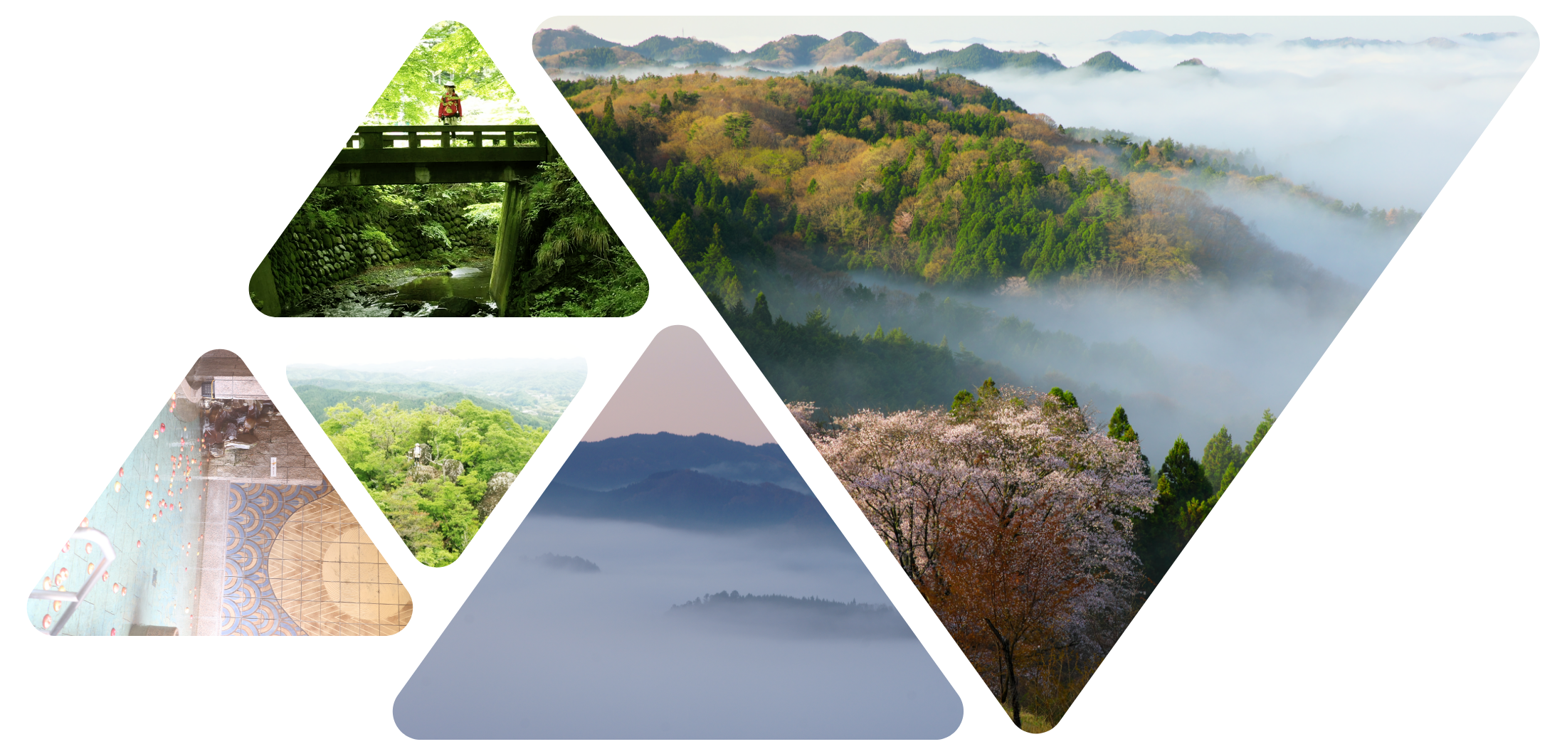 大子町の自然 風景コラージュ